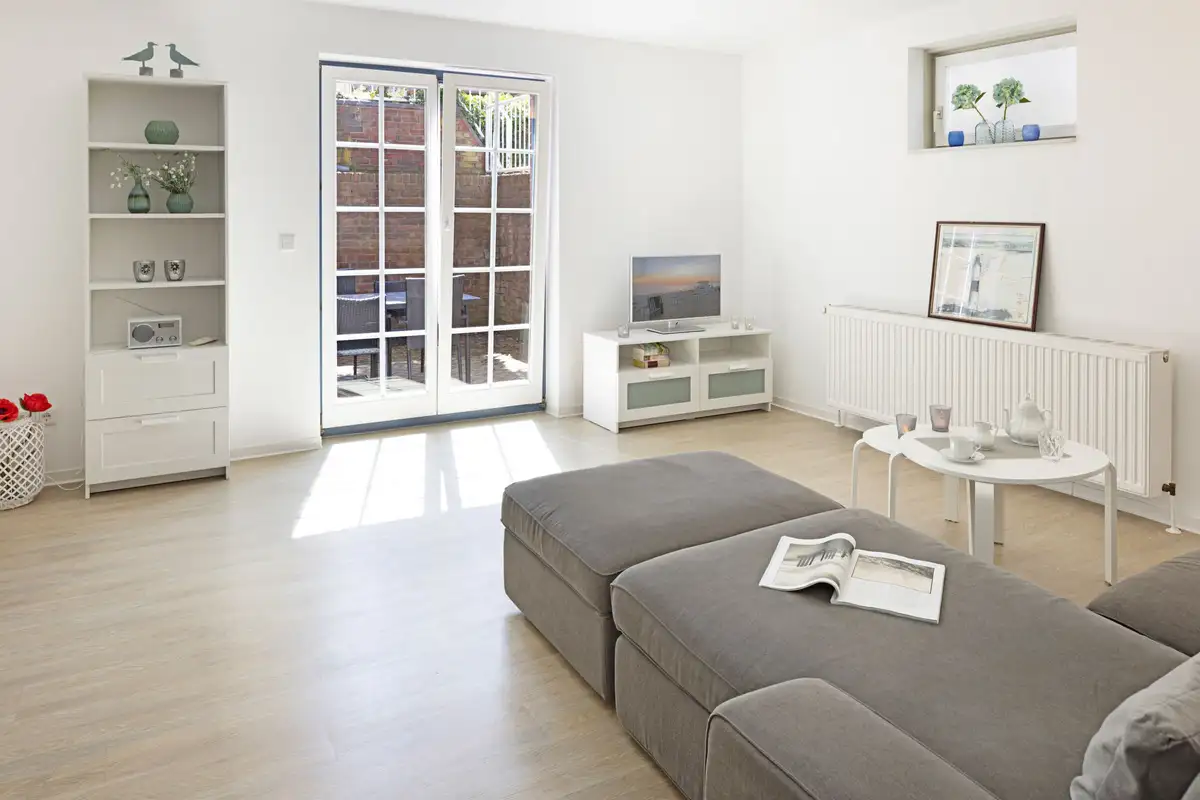Ferienwohnung Sylt List Cap Blanco Wohnzimmer