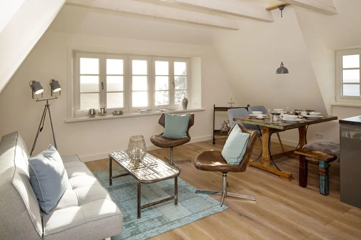 Ferienwohnung Sylt List Haus Ausblick - Jonna Wohnzimmer
