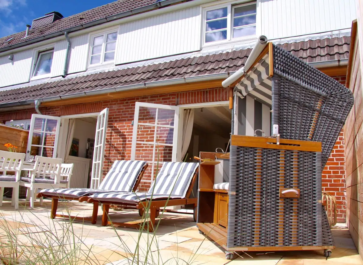 Ferienwohnung Sylt List Haus Dykhüs Terrasse
