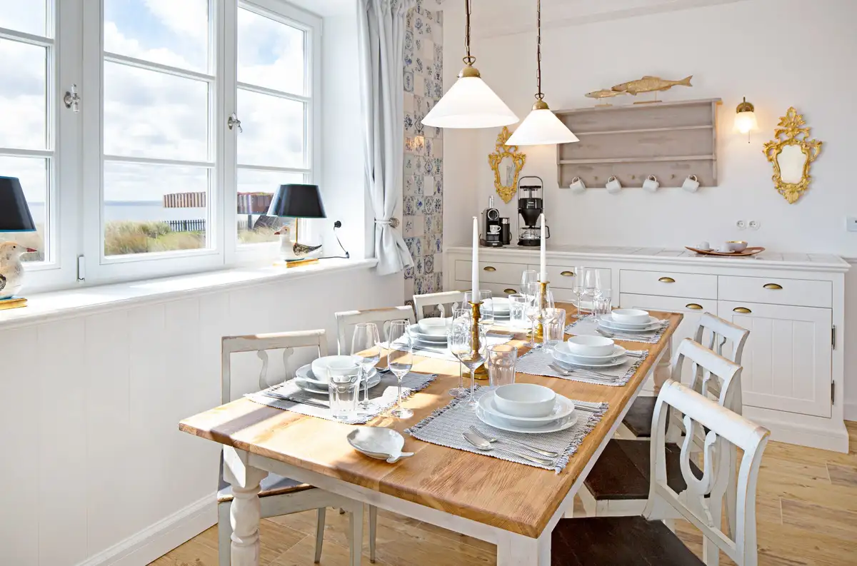 Ferienwohnung Sylt List Haus Hobooken Hüs Esstisch