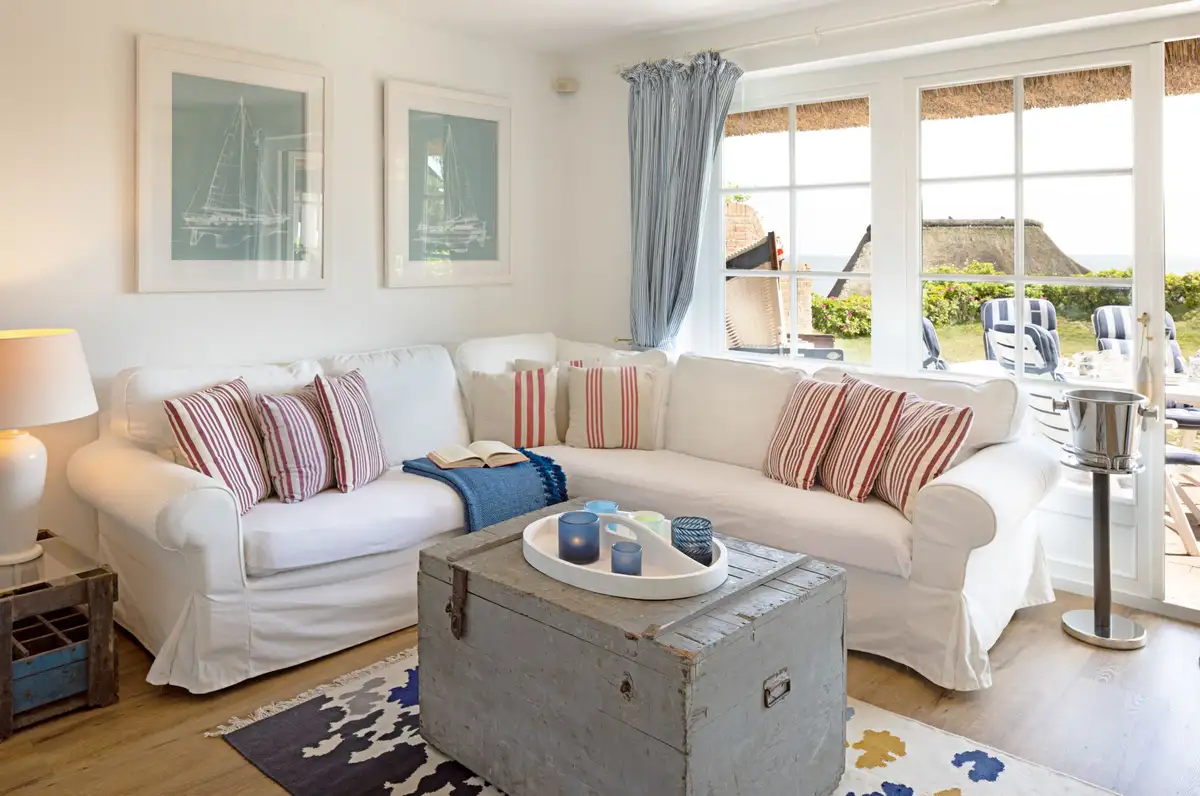 Ferienwohnung Sylt List Haus Urlaubsglück Wohnzimmer