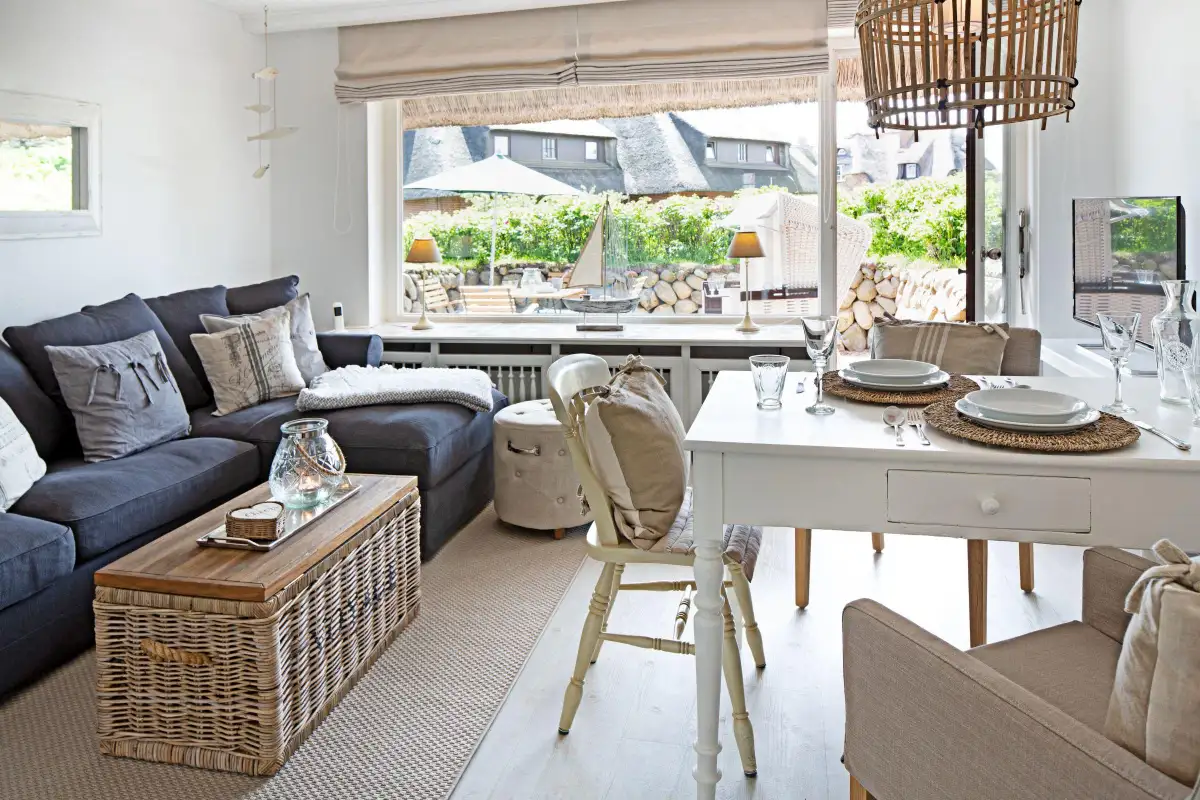 Ferienwohnung Sylt List Heckenrose Wohnzimmer