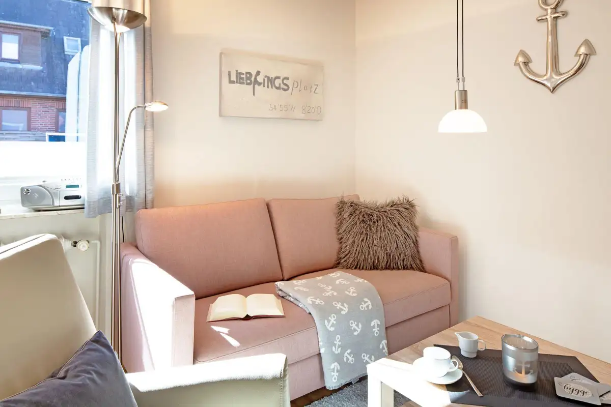 Ferienwohnung Sylt List Hygge Wohnzimmer