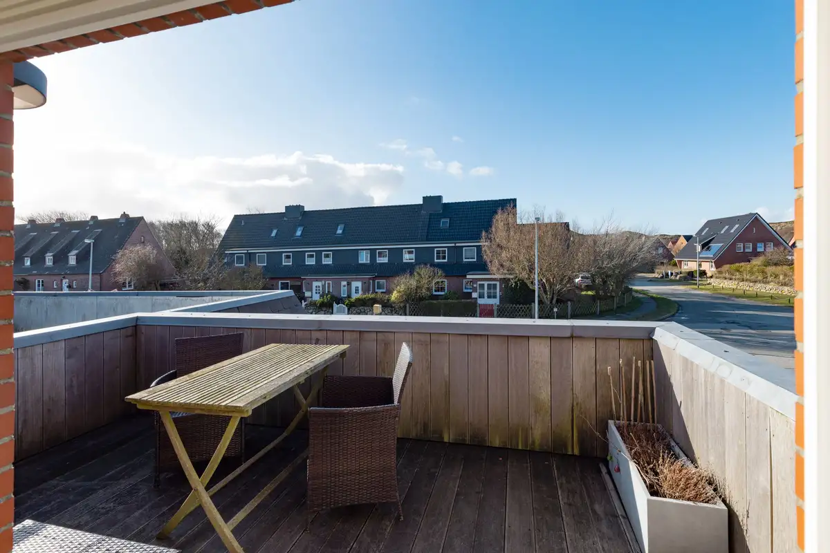 Ferienwohnung Sylt List Hyggelige Balkon