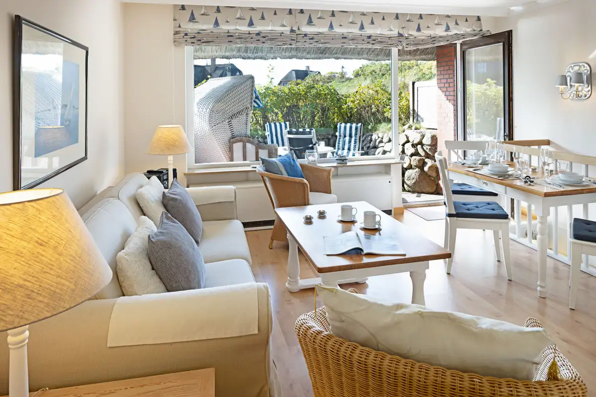 Ferienwohnung Sylt List Rosennest Wohnzimmer