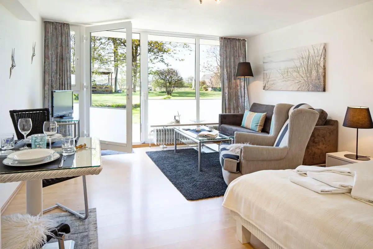 Ferienwohnung Sylt List Solskin Wohnzimmer