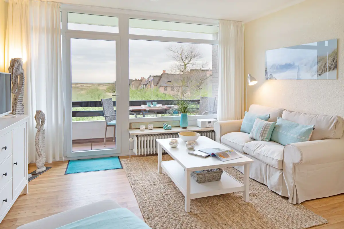 Ferienwohnung Sylt List Sommer Wohnzimmer