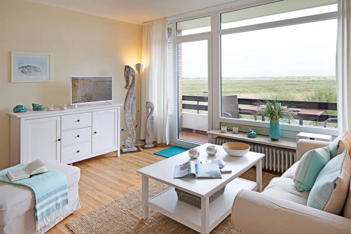 Ferienwohnung Sylt List Sommer Wohnzimmer
