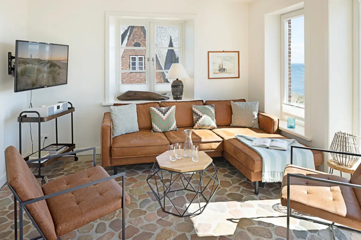 Ferienwohnung Sylt List Haus Ausblick - Momme Wohnzimmer