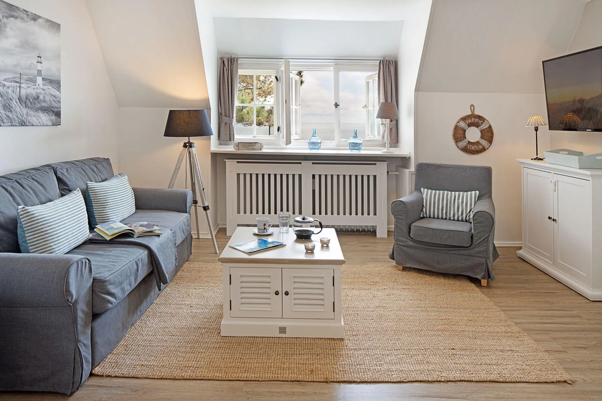 Ferienwohnung Sylt List Blidselkieker Wohnzimmer