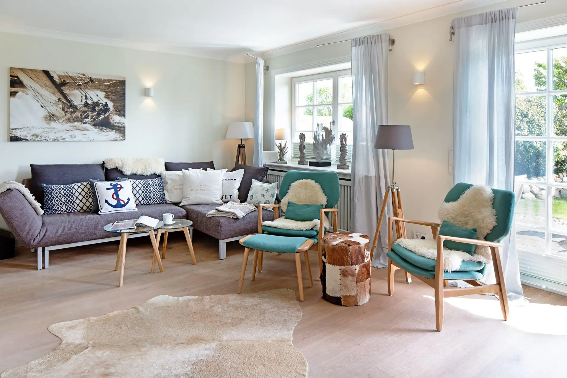 Ferienwohnung Sylt List Haus Dünenmeer Wohnzimmer